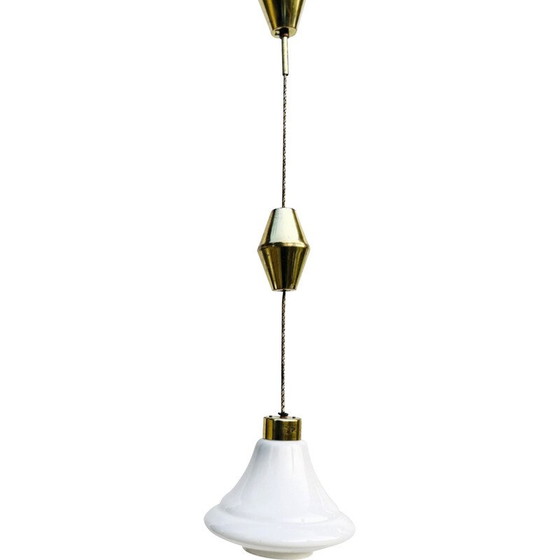 Image 1 of Lampe suspendue vintage par Kamenický Šenov, Tchécoslovaquie années 1950