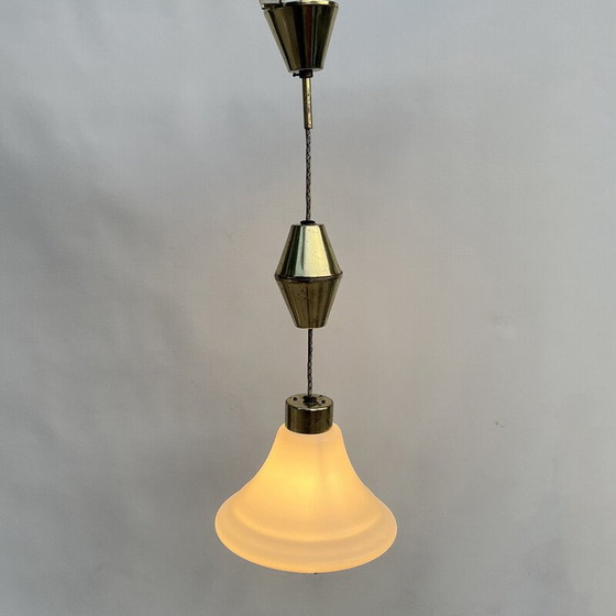 Image 1 of Lampe suspendue vintage par Kamenický Šenov, Tchécoslovaquie années 1950