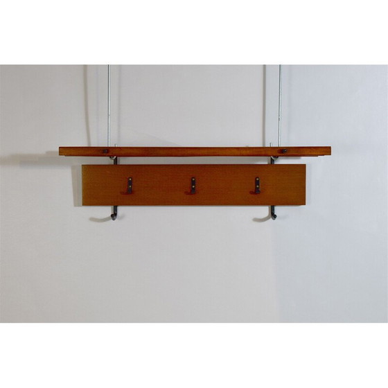 Image 1 of Porte-manteau mural vintage en teck Scandinave 1960s