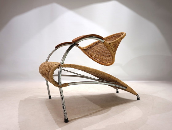 Image 1 of Rattan Streamline Fauteuil de salon, 1970