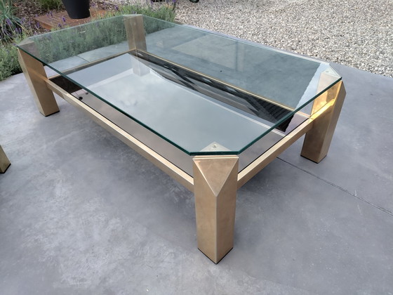 Image 1 of Belgo Chrome Set Of 23 Carat Gold Plated Coffee Tables