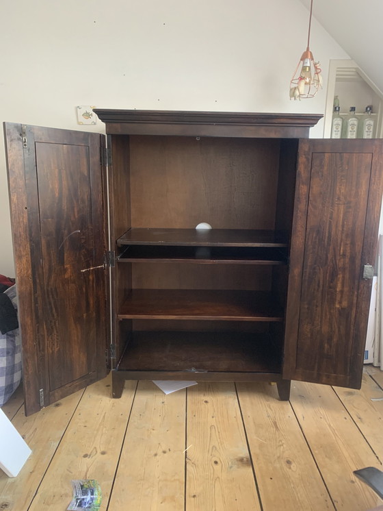 Image 1 of Meuble TV/ordinateur vintage avec tiroir coulissant