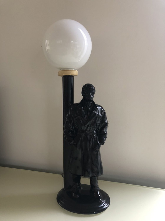 Image 1 of Lampe boule 1980 Céramique Détective