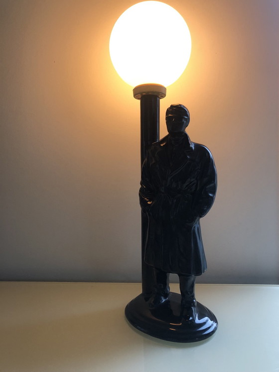 Image 1 of Lampe boule 1980 Céramique Détective