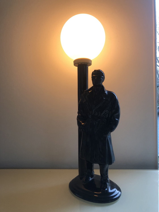 Image 1 of Lampe boule 1980 Céramique Détective