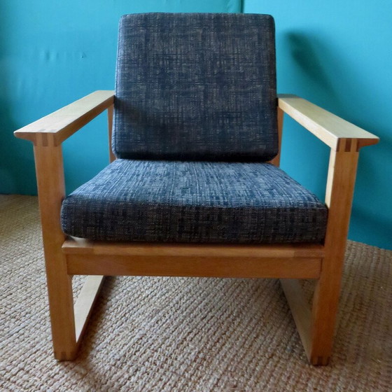 Image 1 of Fauteuil vintage en chêne clair par Borge Mogensen, Danemark 1965