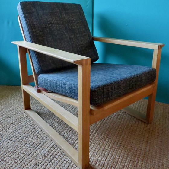 Image 1 of Fauteuil vintage en chêne clair par Borge Mogensen, Danemark 1965