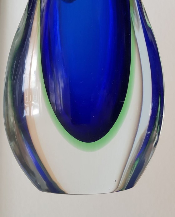 Image 1 of Vase en verre de Murano Sommerso par Flavio Poli, 1960S