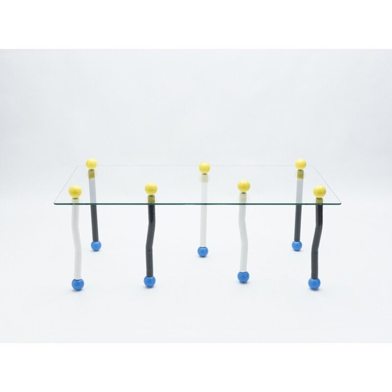 Image 1 of Table basse vintage en bois peint, Italie 1980-1990