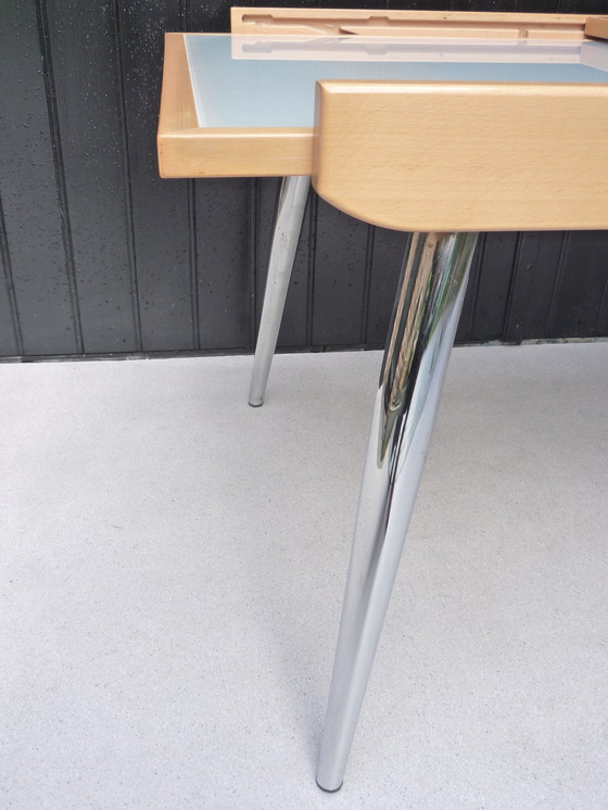 Image 1 of Table De Salle À Manger  Verre Et Bois