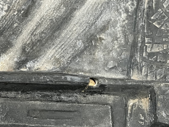 Image 1 of 1 Sculpture en relief en fibre de verre, 1960S. Abstraction Brutaliste , Mur, Panneau ,