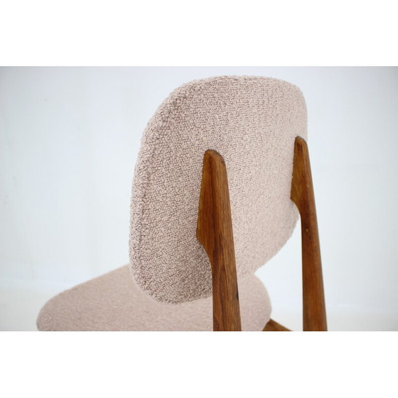 Image 1 of Ensemble de 3 chaises de salle à manger vintage en chêne, Tchécoslovaquie 1960