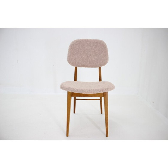 Image 1 of Ensemble de 3 chaises de salle à manger vintage en chêne, Tchécoslovaquie 1960