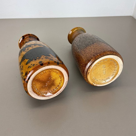 Image 1 of Paire de vases en céramique vintage de Scheurich, Allemagne, années 1970