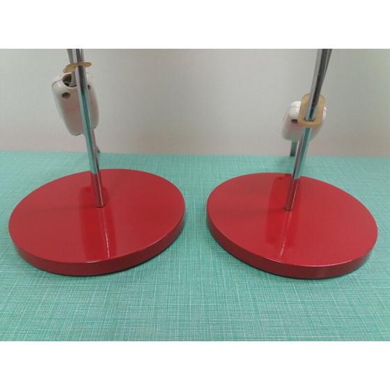 Image 1 of Paire de lampes vintage en métal, Tchécoslovaquie 1960