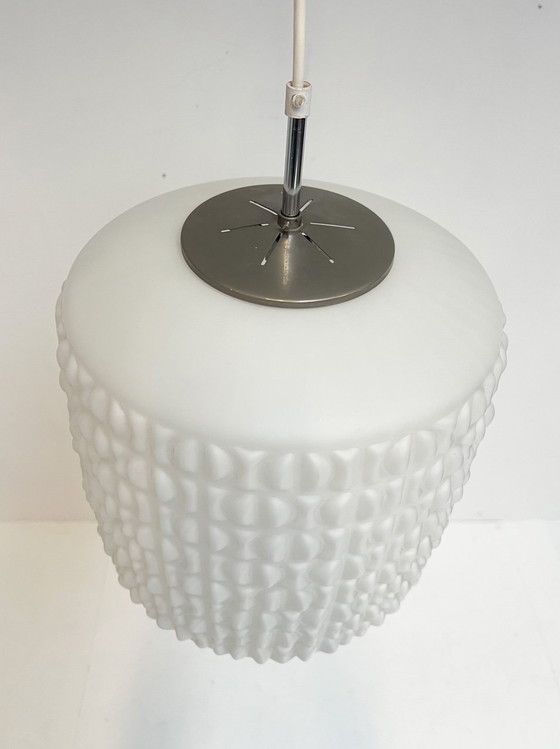 Image 1 of Plafonnier opale par Aloys F. Gangkofner pour Peill & Putzler, 1960's