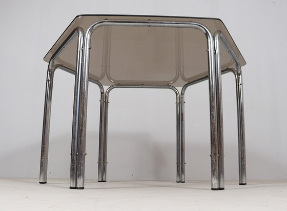 Image 1 of Table de salle à manger hexagonale Mid Century, Italie, années 1970