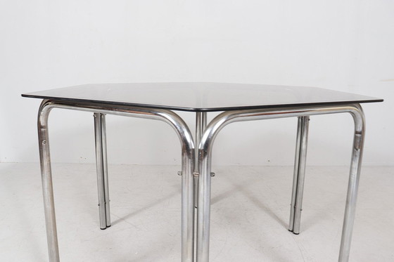 Image 1 of Table de salle à manger hexagonale Mid Century, Italie, années 1970