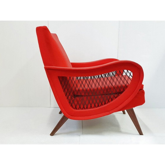 Fauteuil à ressorts vintage 1950 (photo 4 of 13)