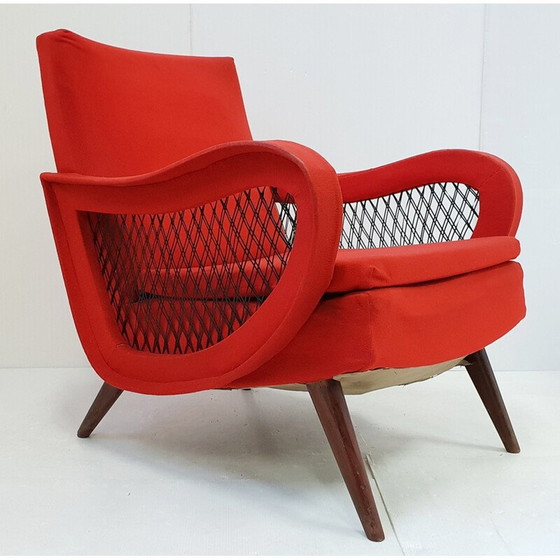 Fauteuil à ressorts vintage 1950 (photo 2 of 13)