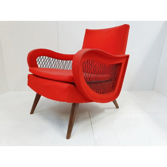 Fauteuil à ressorts vintage 1950 (photo 3 of 13)