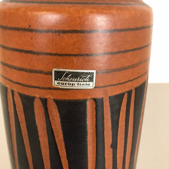 Image 1 of Vase à lave grasse en poterie vintage par Scheurich Allemagne 1970