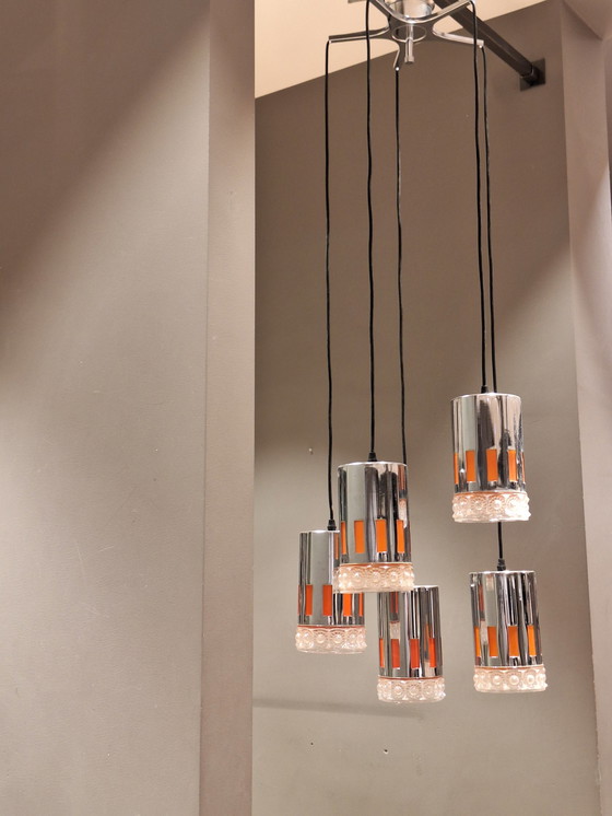 Image 1 of Lampe pendante en cascade vintage 1970