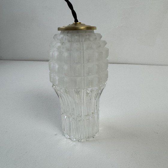 Image 1 of Lustre Cascade 3 Feux 1960 Vintage