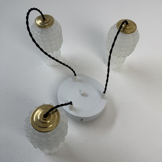 Image 1 of Lustre Cascade 3 Feux 1960 Vintage