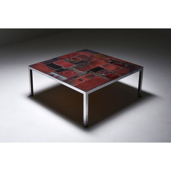 Image 1 of Table basse vintage Pia Manu en céramique, Belgique 1960
