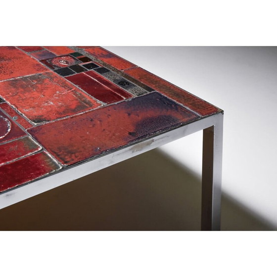 Image 1 of Table basse vintage Pia Manu en céramique, Belgique 1960