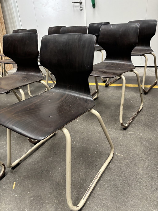 Chaises de classe vintage 1960