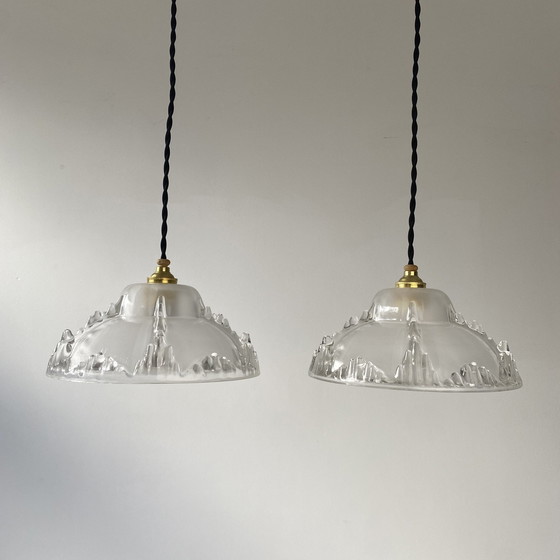 Image 1 of Paire D’Anciennes Suspensions Ezan Art-Deco  