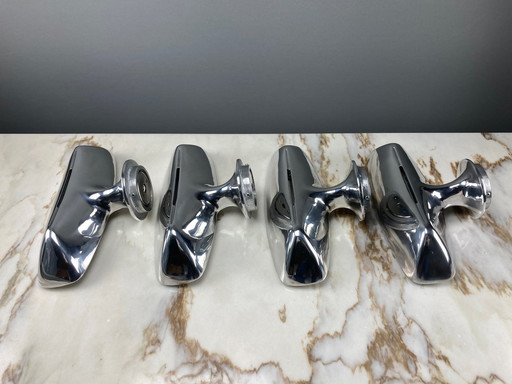 Appliques, Art Deco, Post Modern, Luxury Lighting, Jorge Pensi, Aluminium, Magnesium, Silver, Vintage