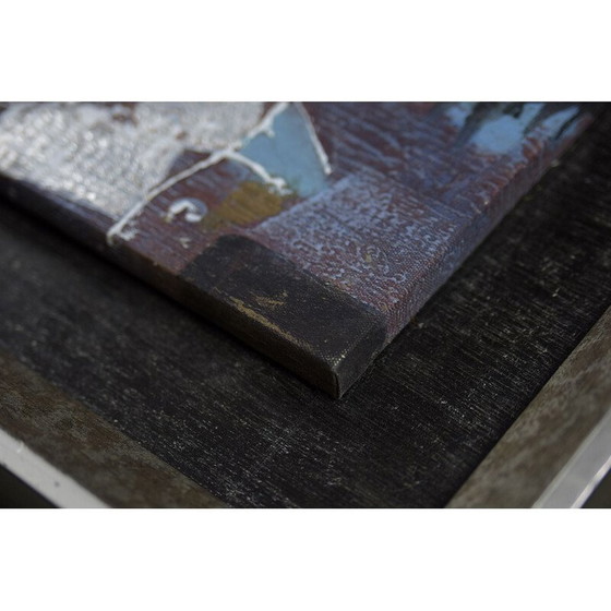 Image 1 of Huile sur toile vintage brutaliste, 1970
