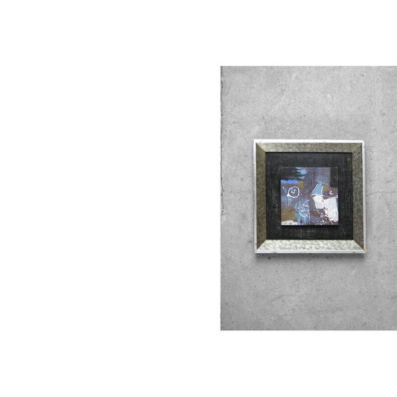 Image 1 of Huile sur toile vintage brutaliste, 1970