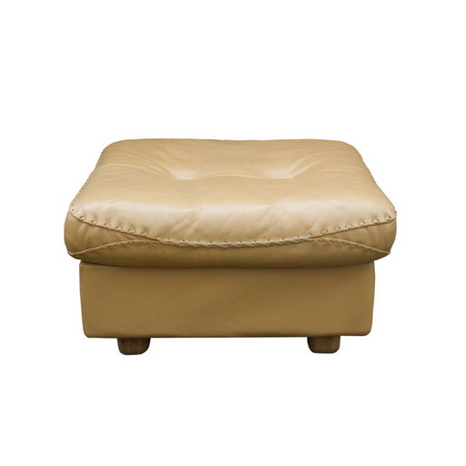 Repose-pieds de chaise en cuir vintage 1960