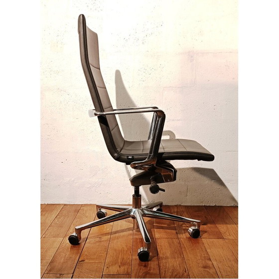 Image 1 of Fauteuil en cuir vintage par Icf