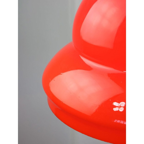 Image 1 of Lampe suspendue vintage en laiton rouge, Italie