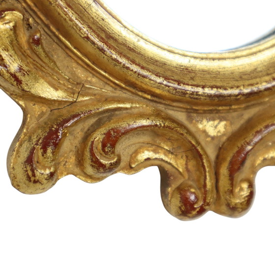 Image 1 of Miroir Deknudt feuille d'or Hollywood Regency