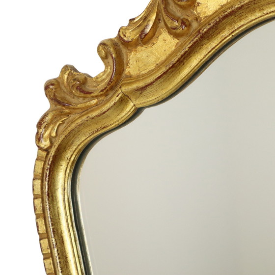 Image 1 of Miroir Deknudt feuille d'or Hollywood Regency