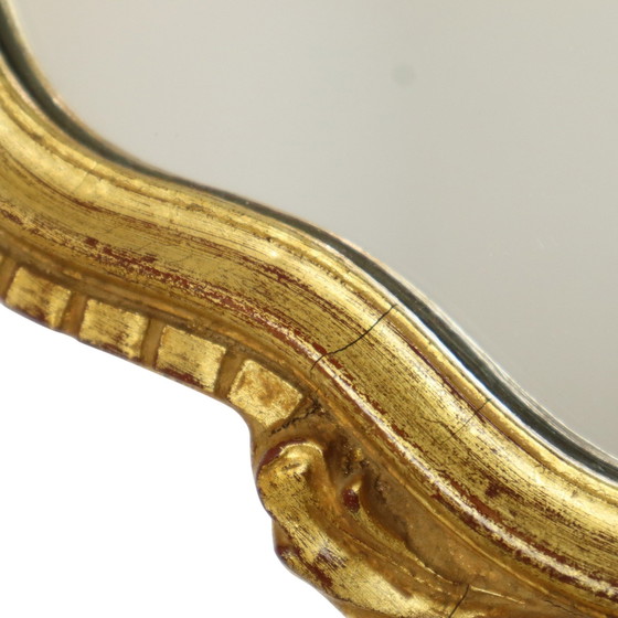 Image 1 of Miroir Deknudt feuille d'or Hollywood Regency