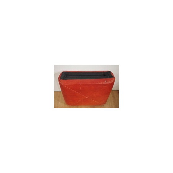 Image 1 of Ensemble de salon vintage Marius et Marius en cuir orange par Mario Marenco pour Arflex, 1970