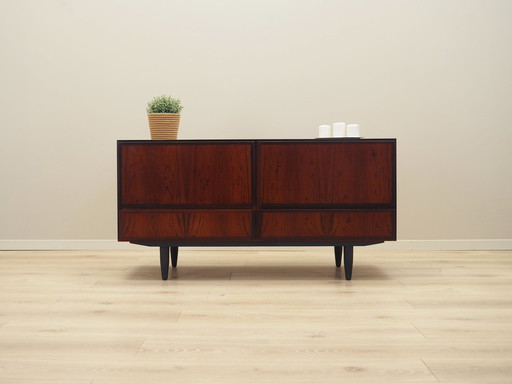 Commode en bois de rose, design danois, années 1970, fabricant : Omann Jun