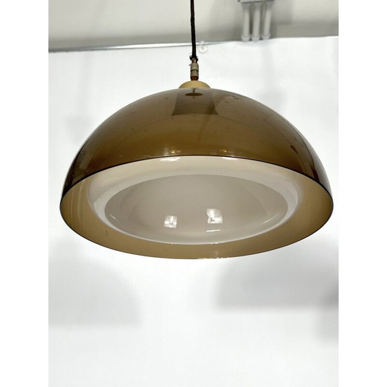 Image 1 of Paire de lustres en plexiglas vintage par Candle, Italie 1970