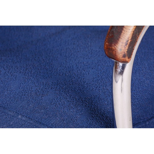 Paire de fauteuils Bauhaus en acier chromé, Suisse 1930