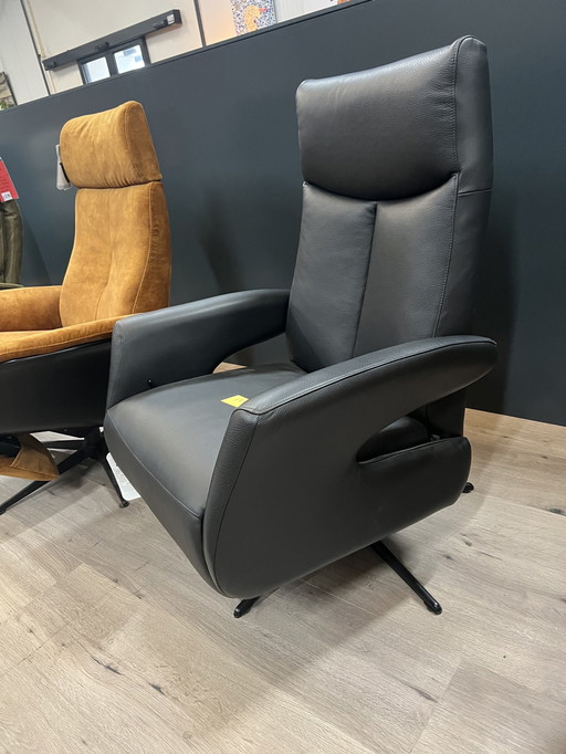 Vente : Fauteuil relax pivotant noir de luxe