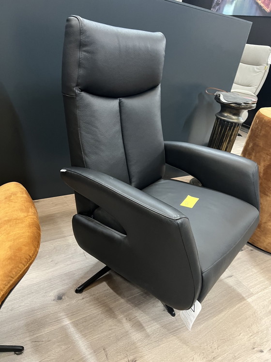 Image 1 of Vente : Fauteuil relax pivotant noir de luxe