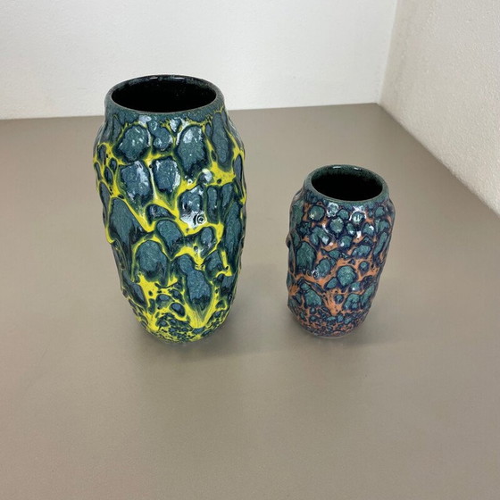 Image 1 of Paire de vases en céramique vintage pour Scheurich, Allemagne 1970