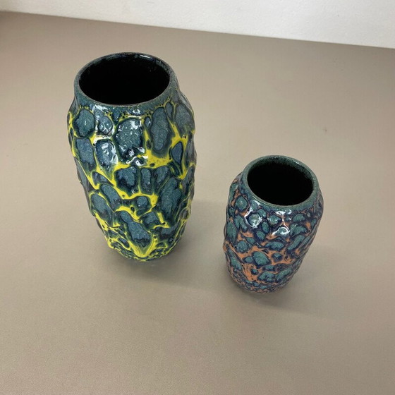 Image 1 of Paire de vases en céramique vintage pour Scheurich, Allemagne 1970